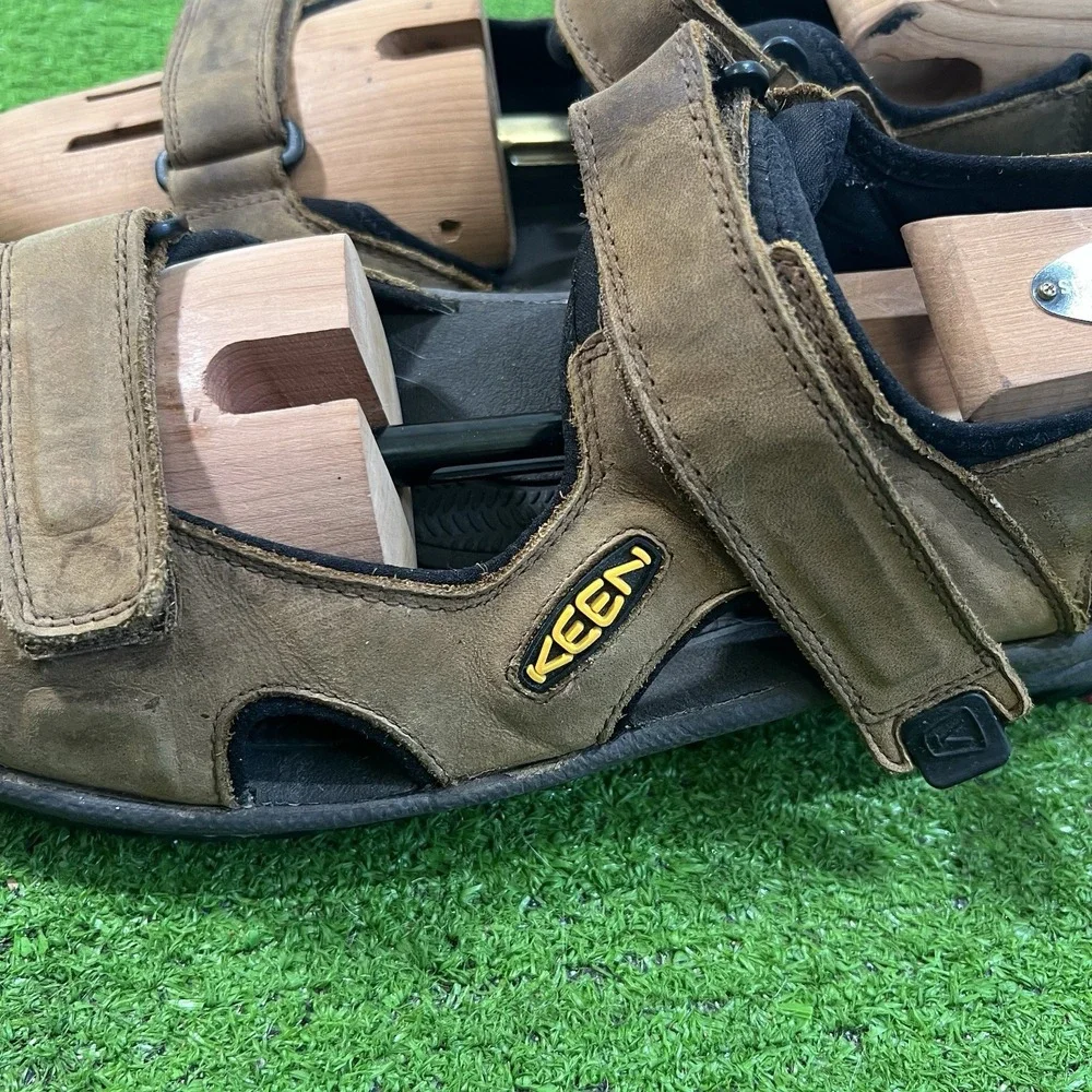 Keen Sandals SZ 13 Targhee III Open Toe Bison Suede Mulch Brown Outdoor Hiking